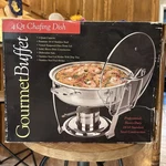 Gourmet Buffet 4 Quart Chafing Dish, Professional Heavy Duty Stainless Steel. Fixed Price $43.61.