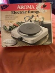 Aroma Housewares AHP-303SB Single Hot Plate Silver And Black. Fixed Price $20.40.