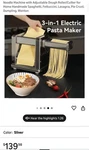 Maxceysen Electric Pasta Maker Automatic Stainless Steel Noodle Machine With.... Fixed Price $85.00.