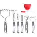 Stainless Steel Potato Masher & Peeler SET(6PCS Gray). Fixed Price $47.99.