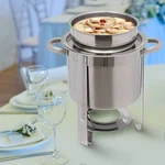 4QT Stainless Steel Food Warmer Buffet Dining Stove Chafing Dish Glass Pot. Fixed Price $65.08.