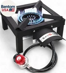 Gasone High Pressure Single Propane Burner - Outdoor Cooking With Heat Shield. Fixed Price $66.28.