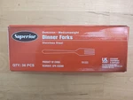 Box 36 Piece Superior Dominion Dinner Forks Stainless Steel 18/0 Medium New!. Fixed Price $30.00.
