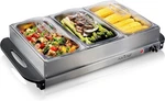 Nutrichef Professional Stainless Steel Buffet Warmer Server With 3 Trays. Fixed Price $32.99.