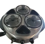 Crock-pot Triple Dipper Slow Cooker With Travel Cover & Lazy Susan SCRTD300-BS. Fixed Price $79.99.