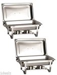 New Stainless Steel Chafer 2 Pack Chafing Dish Sets Full 8 Qt After Rebate $69. Fixed Price $119.32.
