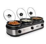 Tru Triple Buffet Server 3X1.5QT Crock Inserts Food Warmer W/ Heat Control Spoon. Fixed Price $39.99.