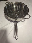 Simply Ming 13" Blue Wok Nonstick Frying Pan Steamer Insert & Glass Lid Cookware. Fixed Price $38.25.