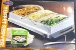 Nostalgia Electrics 3-STATION Buffet Server Warming Tray Stainless Steel. Fixed Price $20.00.