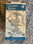 Vintage Vitantonio Cavatelli Pasta Maker Model No 50 Kitchen Clamp With Box. Fixed Price $55.00.