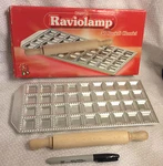 New Imperia 36-IMPRINT Raviolamp Classici Mold & Rolling Pin Set--ship Free. Fixed Price $43.00.
