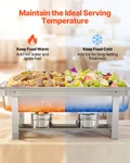 Vevor 6-PACK 9 Qt Rectangle Chafing Dish Set Stainless Steel Chafer W/tongs. Fixed Price $203.99.