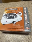 Proctor Silex Durable Fifth Burner White Single Coil Hot Plate Model 34101P. Fixed Price $14.99.