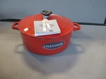 Chasseur 11832458 Coated Enamel Cast Iron Cm 3.8 Round Casserole Dish Red. Fixed Price $134.99.