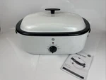 Ge 18 Qt Roaster Oven W/ Rack 169060 Electric Slow Cooker Original Box Works. Fixed Price $109.99.