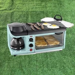 Nostalgia Retro 3-IN-1 Family Size Breakfast Station Aqua New. Fixed Price $80.00.