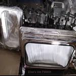 Electric Full Size Stainless Steel Chafing Dish Food Warmer Hinged Lid 2 Trays. Fixed Price $159.99.