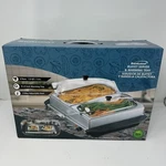 Warning Tray & Buffet Server Brentwood Brushed 3-QUART 2-PAN Stainless Steel. Fixed Price $13.27.