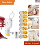 Kitchenaid Gourmet Pasta Maker With 7 Interchangeable Plates - Electric Press. Fixed Price $109.99.