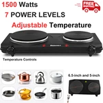 Portable Double Electric Burner Hot Plate Stove Dorm Rv Travel Cook Countertop. Fixed Price $37.33.