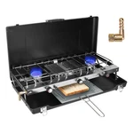 3 Burner Camping Stove 20000 Btu Portable Foldable Propane W/ Toast Tray Handle. Fixed Price $72.20.