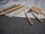 Pasta Cutter Noodle Lattice Roller Docker 6 Pc Set Wood New Italy. Fixed Price $14.25.