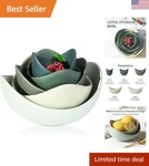 Art Deco Handmade Ceramic Bowls - Dishwasher Safe Set Of 5 For Stylish Dining. Fixed Price $63.64.