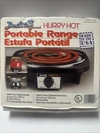 Vintage Broil King Hurry Hot Hhri Portable Range Plate Original Box. Fixed Price $22.00.