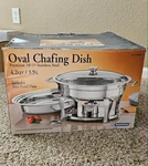 Tramontina Oval Chafing Dish Premium 18/10 Stainless Steel 4.2 Qt Warmer. Fixed Price $47.99.