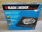 Black+decker SB1001B Single-burner Portable Buffet Range,. Fixed Price $19.95.