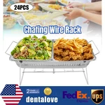 24 Pack Chafing Wire Rack Buffet Stand Full Size Food Warmer Dish. Fixed Price $115.79.