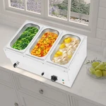 3 Pan Food Warmer Stainless Steel Buffet Set Catering Chafer With Lid. Fixed Price $118.83.