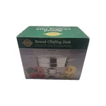 Gourmet Standard 3 Quart Stainless Steel Chafing Dish With Glass Lid. Fixed Price $13.29.