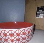 Disney Mickey Mouse Red Deco Ceramic Dog Bowl Dishwasher Safe White. Fixed Price $10.00.