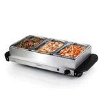 Ovente Electric Buffet Server And Food Warmer, Three 1.5 Quart Chafing Dish Set. Fixed Price $50.24.