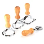 Ravioli Maker Stamp Cookie Mold Cutter With Wooden Handle Pasta Lasagna Kitchen. Fixed Price $17.01.