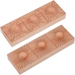 Triple Ravioli Molds Wooden Pasta Board Double Sided Sunburst & Wheat.... Fixed Price $61.05.