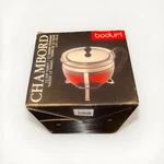 New Bodum Chambord Classic Teapot Silver 1.5L 51OZ & Bistro Warmer. Fixed Price $60.00.