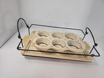 Temptations By Tara Bake & Serve Set Floral Tray + Muffin Pan Wire Rack. Fixed Price $47.99.