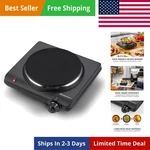 Countertop Electric Burner, 1000W Cast Iron Hot Plate, 7 Heat Settings, Porta.... Fixed Price $27.89.