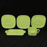Franciscan Tiempo Lime Green 5 Pc Set Bread Plate Cup Saucer Butter Dish Metro. Fixed Price $22.95.