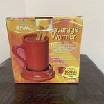 Rival Beverage Warmer Coffee Tea Warming Plate Ceramic Mug Red Open Box. Fixed Price $11.00.