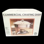 Seville Classics Qt Commercial Chafing Dish 14014 Stainless Steel Glass Lid. Fixed Price $74.99.