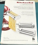 Kitchenaid Ksmpra Pasta Roller & Cutter Set Stand Mixer Attachment Metal. Fixed Price $95.00.
