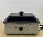 Vintage Nesco 4804 Qt Roaster Oven Portable Silver Usa Metal Ware With Insert. Fixed Price $49.99.