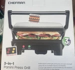 Chefman Electric Panini Press Grill Sandwich Maker Nonstick Stainless Steel. Fixed Price $25.73.