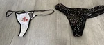 2 Pair Escante Underwear Glittery Black Gold & White Anchor Queen O/s Panties. Fixed Price $19.00.