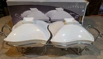 Godinger Silver Art Double Covered Porcelain Bakers With Warmer Stand. Fixed Price $13.80.