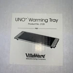Villaware Uno Warming Tray Model 2125. Fixed Price $179.95.