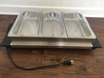 Broilking Professional NBS-3SP Triple Buffet Server With Stainless Steel Base. Fixed Price $200.00.
